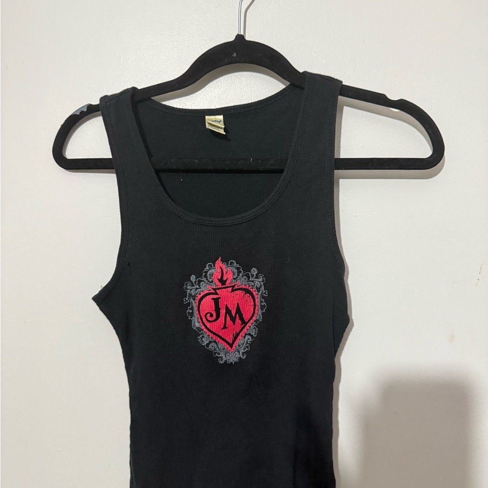 Kavio Women's Vintage John Mellencamp Black 100% Cotton Tank Top Size M